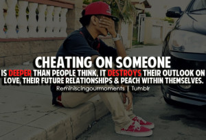 Cheating on someone is deeper than Love quote pictures