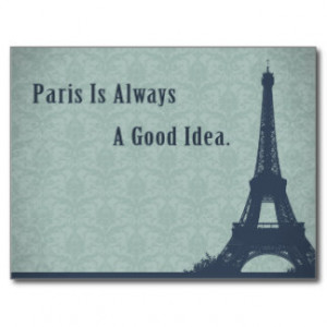 Vintage Style Paris Quote Postcard