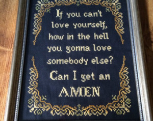 PATTERN RuPaul Quote Cross Stitch If You Can't Love Yourself Instant ...
