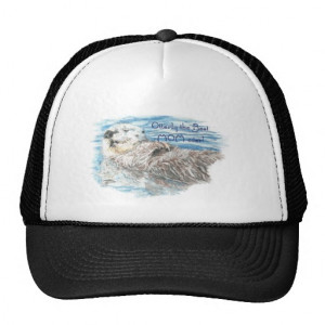 Otterly Best Mom Ever Humor Quote & Otter Hats