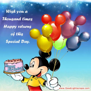 ... Thousand times Happy returns of this Special Day ~ Birthday Quote