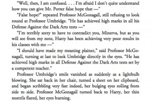 Harry witnessed Professor McGonagall walking right past Peeves, who ...