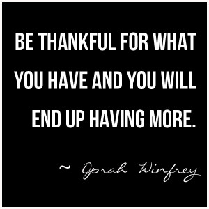 Oprah Winfrey Gratitude Quote
