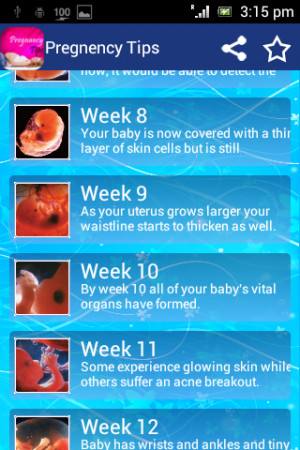 Pregnancy Tips Week by Week - screenshot