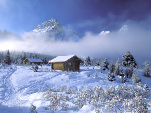 Free Download Winter Scenery PowerPoint Backgrounds