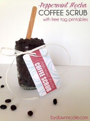 Peppermint Mocha Coffee Scrub & Free Tag Printables. Great handmade ...