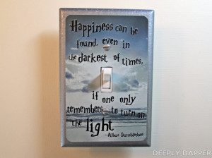 Harry Potter Dumbledore Quote SILVER BEACH VERSION Light Switch Cover ...