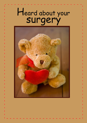 ... get well surgery operation 3647 teddy bear surgery card id 3647