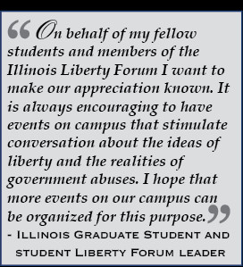 Quote: On behalf of my fellow students and members of the Illinois ...