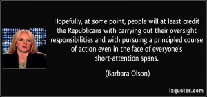 will at least credit the Republicans with carrying out their oversight ...