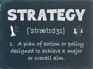 STRATEGY Definition on Blackboard (business marketing planning)