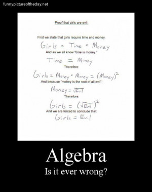 Algebra Funny Girls Evil