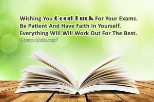 Wishing You Good Luck For Your Exams