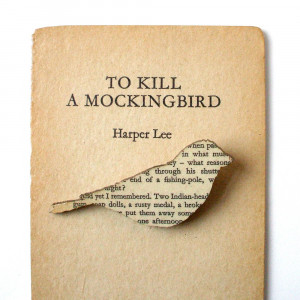 Harper Lee - 'To Kill a Mockingbird' original book page brooch