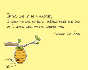 If I live to be 100 -- Winnie the Pooh quote
