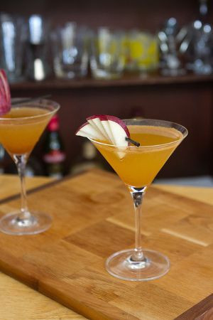 Apple pie Martini.Very delicious mixed drink with Calvados,vodka and ...