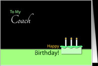 Happy Birthday Coach - Cake and Candles card - Product #768553