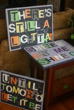 Easy Painting of quotes or song lyrics - Let It Be