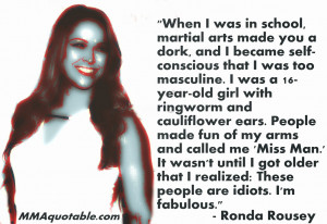 ronda rousey bullying Bullying Quotes From Famous People