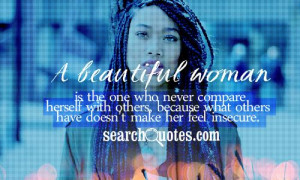 ... Woman Is The One Who Never Compare Herself With Others - Confidence