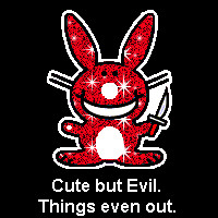 cute but evil happy bunny