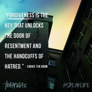 ... the door of resentment and the handcuffs of hatred.