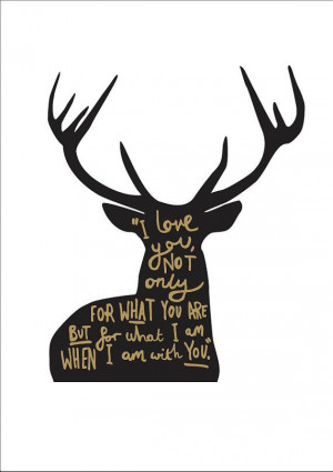 Love Quote Deer Print A4 - I Love you quote on Etsy, $22.97