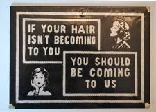 Vintage Beauty Shop Salon Hairdresser Barber Retro Sign