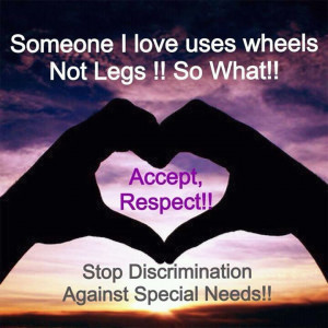 Disability Awareness....my son when he was still with me used wheels ...