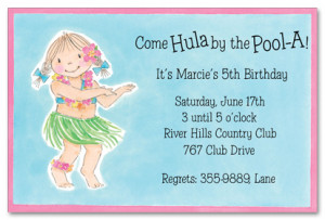 Hawaiian Dancer Birthday Birthday Party Invitations