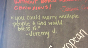 got my first quote on their chalk wall of quotes