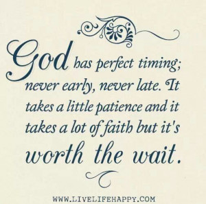 God's perfect timing