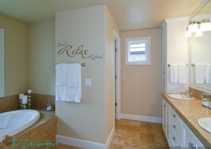 Soak Relax Refresh Bathroom Sayings Quote Vinyl Lettering Wall Words ...