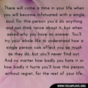 There will come a time in your life