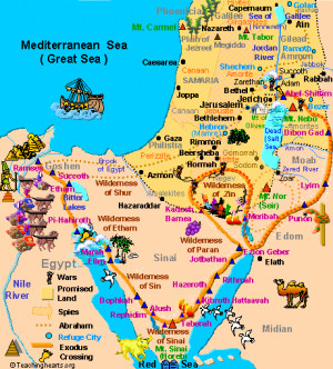 Map of The Exodus Journey
