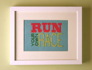 run your own race cross stitch | whipstitch