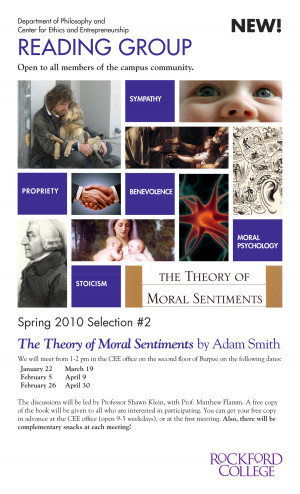 ... reading group on Adam Smith’s The Theory of Moral Sentiments