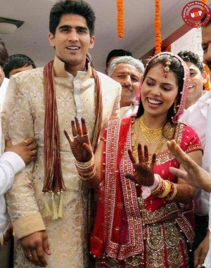 happily married | 11771d1305645275 vijender singh and archana a happy ...