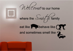 PERSONALISED FAMILY WELCOME 