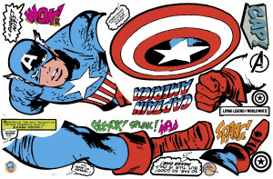 ... Marvel Classics Marvel Classic Captain America Giant Wall Stickers