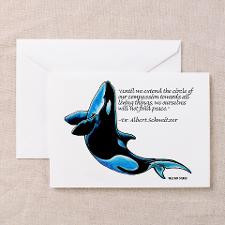 Orca Killer Whale Art Quote Greeting Cards (Packag for