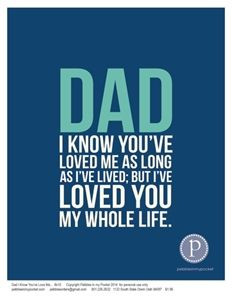 Dad Quotes: Dad Whole Life 8x10