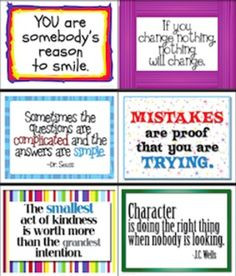 Quotes Classroom Signs/Posters - Great for writing prompts, too.