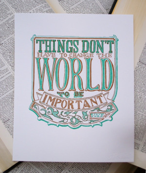 Whitney Cecil - Letterpress Print: Steve Jobs Quote - Hand Lettered ...