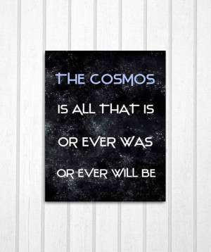 Cosmos Carl Sagan Quote 8x10 Print