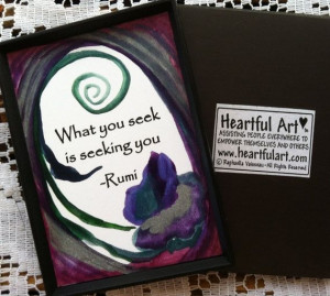 RUMI MAGNET Law of Attraction Quotation Yoga by Heartfulart, $5.00