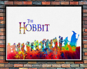 The Hobbit Watercolor Print, watercolor painting,watercolor art,Hobbit ...