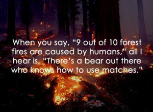 funny forest fires, funny quotes