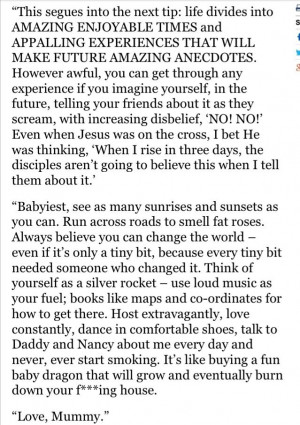 Posthumous letter to my daughter- Caitlin Moran 4/4