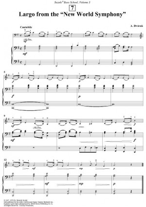 Antonín Dvorák - Largo From The New World Symphony (Bass/Piano ...